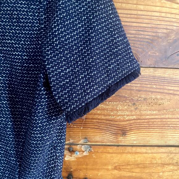 BCBG Maxazria navy tweed peplum panel top - Picture 4 of 5